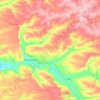 Топографическая карта Комишуваська селищна громада, высота, рельеф