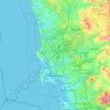 Топографическая карта Сан-Диего, высота, рельеф