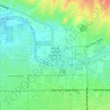 Топографическая карта Brandi Fenton Memorial Park, высота, рельеф