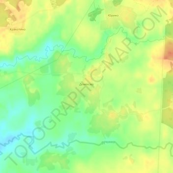 Топографическая карта Демяхово, высота, рельеф