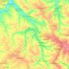 Топографическая карта Кривий Торець, высота, рельеф