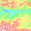 Топографическая карта Улуг-Хемский кожуун, высота, рельеф