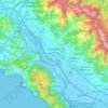 Топографическая карта Sarzana, высота, рельеф