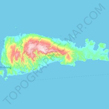 Топографическая карта Taliabu Island, высота, рельеф
