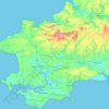 Топографическая карта Pembrokeshire Coast National Park, высота, рельеф