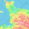 Топографическая карта Manche, высота, рельеф