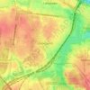 Топографическая карта район Царицыно, высота, рельеф