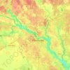 Топографическая карта городской округ Иваново, высота, рельеф