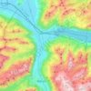 Топографическая карта Glarus Nord, высота, рельеф