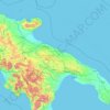 Топографическая карта Puglia, высота, рельеф