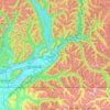 Топографическая карта Fraser River, высота, рельеф