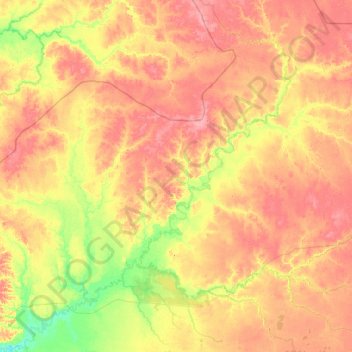 Топографическая карта Сорум, высота, рельеф