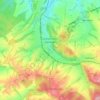 Топографическая карта Lichtenstein/Sachsen, высота, рельеф