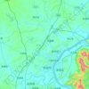 Топографическая карта 吉州区, высота, рельеф