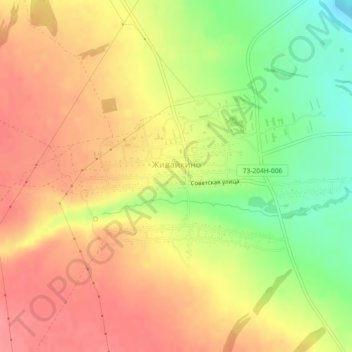 Топографическая карта Живайкино, высота, рельеф