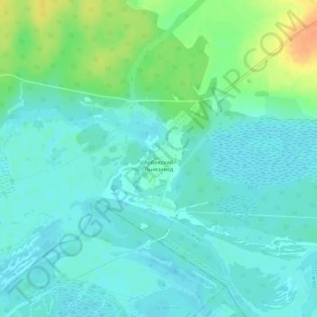 Топографическая карта Арбажский Льнозавод, высота, рельеф