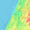 Топографическая карта Ashdod, высота, рельеф