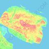 Топографическая карта Айон, высота, рельеф