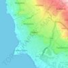 Топографическая карта Δήμος Πάφου, высота, рельеф