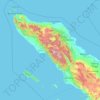 Топографическая карта Ачех, высота, рельеф