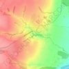 Топографическая карта Кузьмищево, высота, рельеф