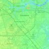 Топографическая карта Pasadena, высота, рельеф