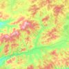 Топографическая карта Могзонское городское поселение, высота, рельеф