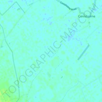Топографическая карта Conisholme, высота, рельеф