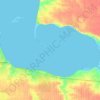 Топографическая карта Ейский лиман, высота, рельеф