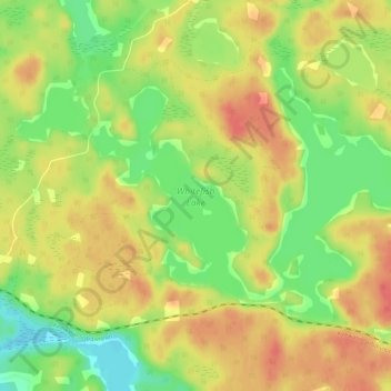 Топографическая карта Whitefish Lake, высота, рельеф