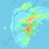 Топографическая карта 秀山岛, высота, рельеф