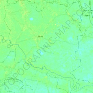 Топографическая карта Singhia, высота, рельеф