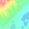 Топографическая карта сельское поселение Озерное, высота, рельеф
