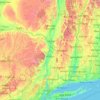 Топографическая карта Hudson River, высота, рельеф