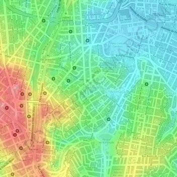 Топографическая карта Liberdade, высота, рельеф