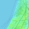 Топографическая карта Кирьят-Ям, высота, рельеф