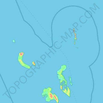 Топографическая карта Nancowry, высота, рельеф