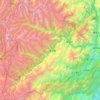 Топографическая карта 卧龙自然保护区, высота, рельеф