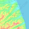 Топографическая карта Fermo, высота, рельеф