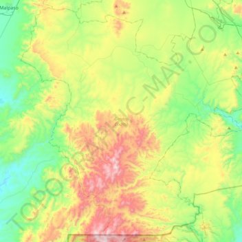 Топографическая карта Genaro Codina, высота, рельеф
