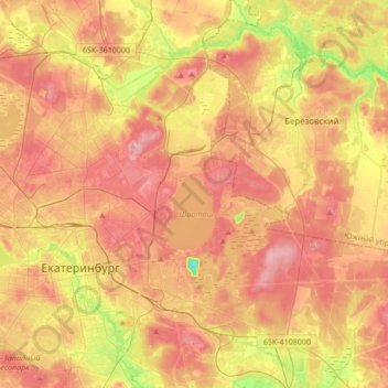 Топографическая карта Кировский район, высота, рельеф