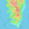 Топографическая карта Corse-du-Sud, высота, рельеф