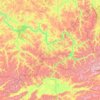 Топографическая карта Бодайбинское городское поселение, высота, рельеф