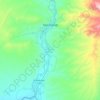 Топографическая карта город Таш-Кумыр, высота, рельеф