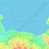 Топографическая карта Baie de Seine, высота, рельеф