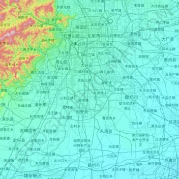Топографическая карта Сичэн, высота, рельеф