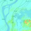 Топографическая карта 胜利镇, высота, рельеф