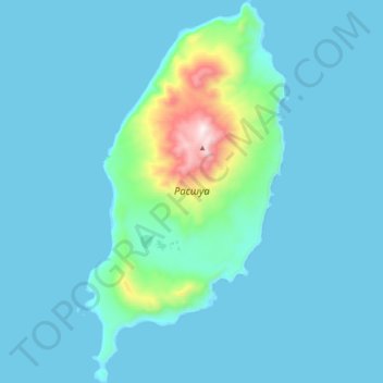 Топографическая карта Расшуа, высота, рельеф