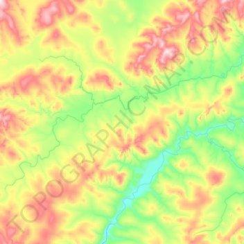 Топографическая карта Витимкан, высота, рельеф