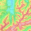 Топографическая карта Bayern, высота, рельеф